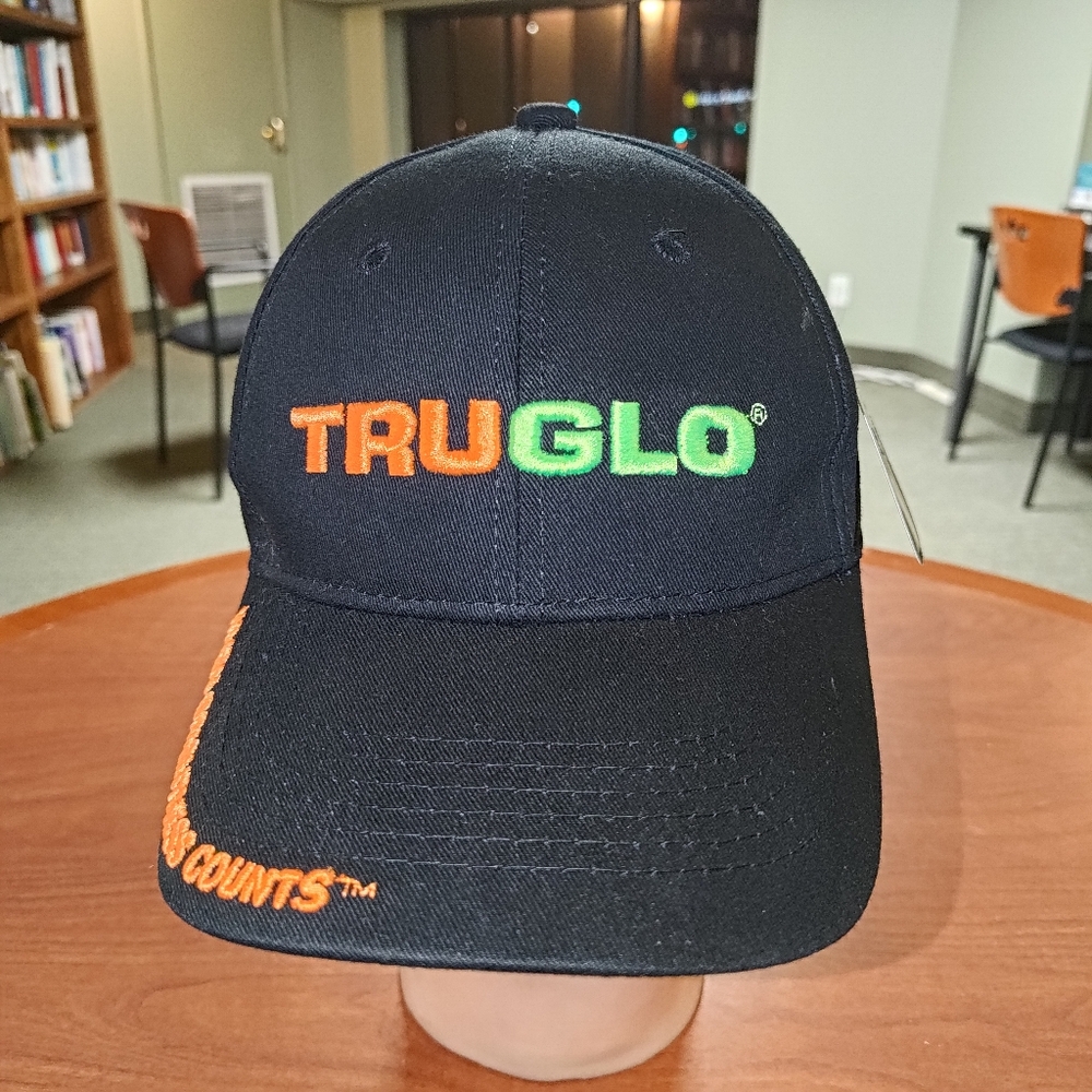 TrueGlo When Brightness Counts 3D Embroidery Shooters Cap Hat Black One Size